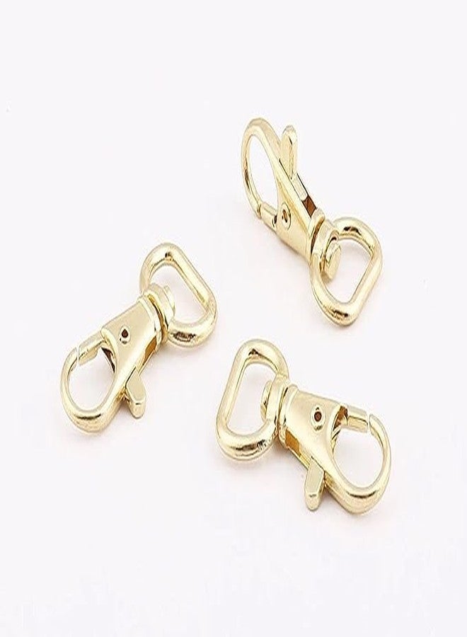 Artify | Metal Lobster Claw Clasps (Pack of 5) | D Ring 360 Swivel Trigger Snap Hooks for Making Keychain, jewllery Cotton Rope Art and DIY Project - Golden - Image 2